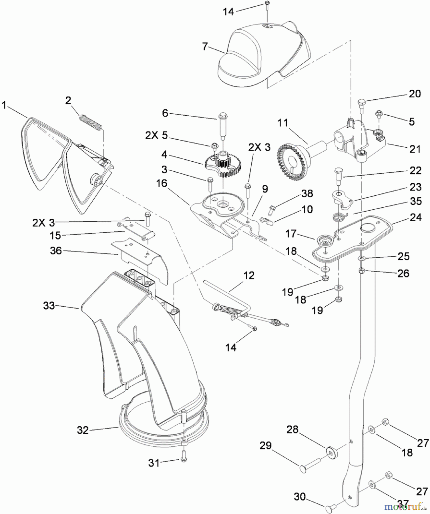  Toro Neu Snow Blowers/Snow Throwers Seite 2 38624W (826 OXE) - Toro Power Max 826 OXE Snowthrower, 2012 (SN 312000001-312008458) CHUTE ASSEMBLY