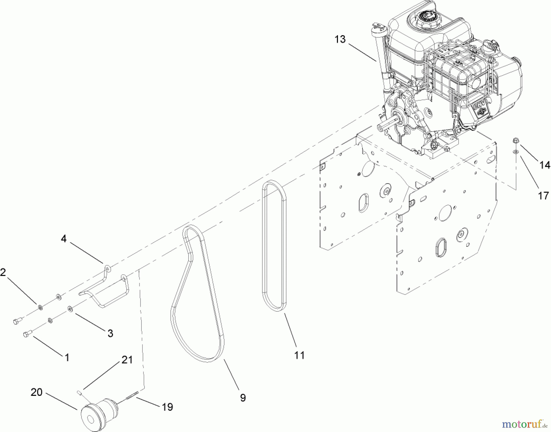  Toro Neu Snow Blowers/Snow Throwers Seite 2 38637 (828 OXE) - Toro Power Max 828 OXE Snowthrower, 2008 (280000001-280999999) ENGINE ASSEMBLY