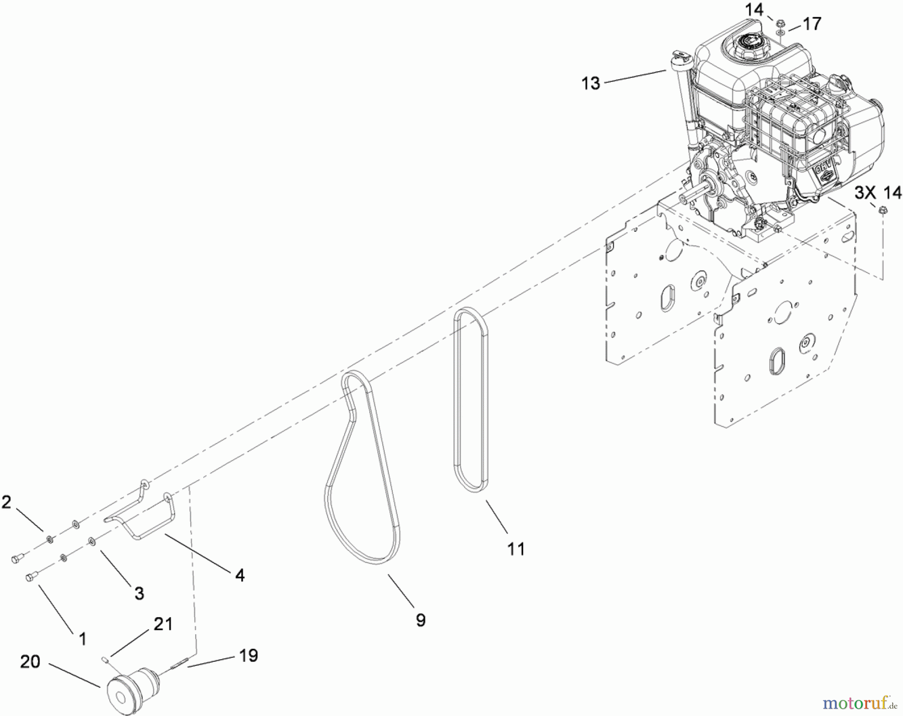  Toro Neu Snow Blowers/Snow Throwers Seite 2 38637 (828 OXE) - Toro Power Max 828 OXE Snowthrower, 2010 (310000001-310999999) ENGINE ASSEMBLY