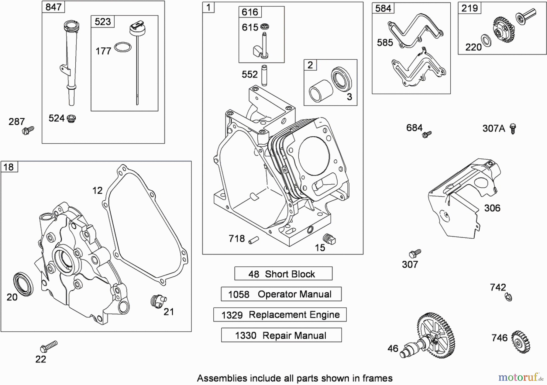  Toro Neu Snow Blowers/Snow Throwers Seite 2 38637C (828 OXE) - Toro Power Max 828 OXE Snowthrower, 2009 (290000001-290999999) CYLINDER ASSEMBLY BRIGGS AND STRATTON 15D104-0113-E8