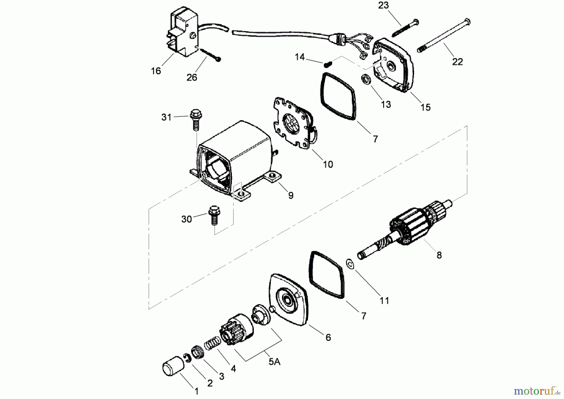  Toro Neu Snow Blowers/Snow Throwers Seite 2 38640 (1028 LXE) - Toro Power Max 1028 LXE Snowthrower, 2008 (280000001-280999999) ELECTRIC STARTER ASSEMBLY NO. 33329D TECUMSEH LH358SA-159625A