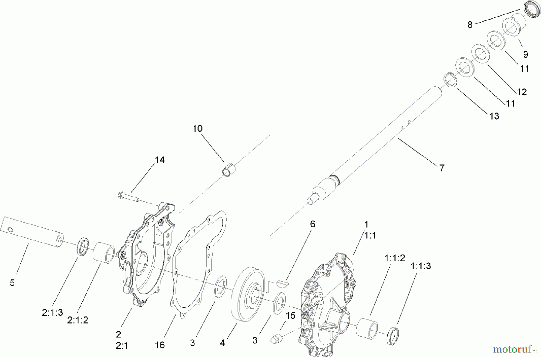  Toro Neu Snow Blowers/Snow Throwers Seite 2 38641 (1028 LXE) - Toro Power Max 1028 LXE Snowthrower, 2007 (270000001-270999999) 28 INCH AUGER GEARCASE ASSEMBLY NO. 108-7329