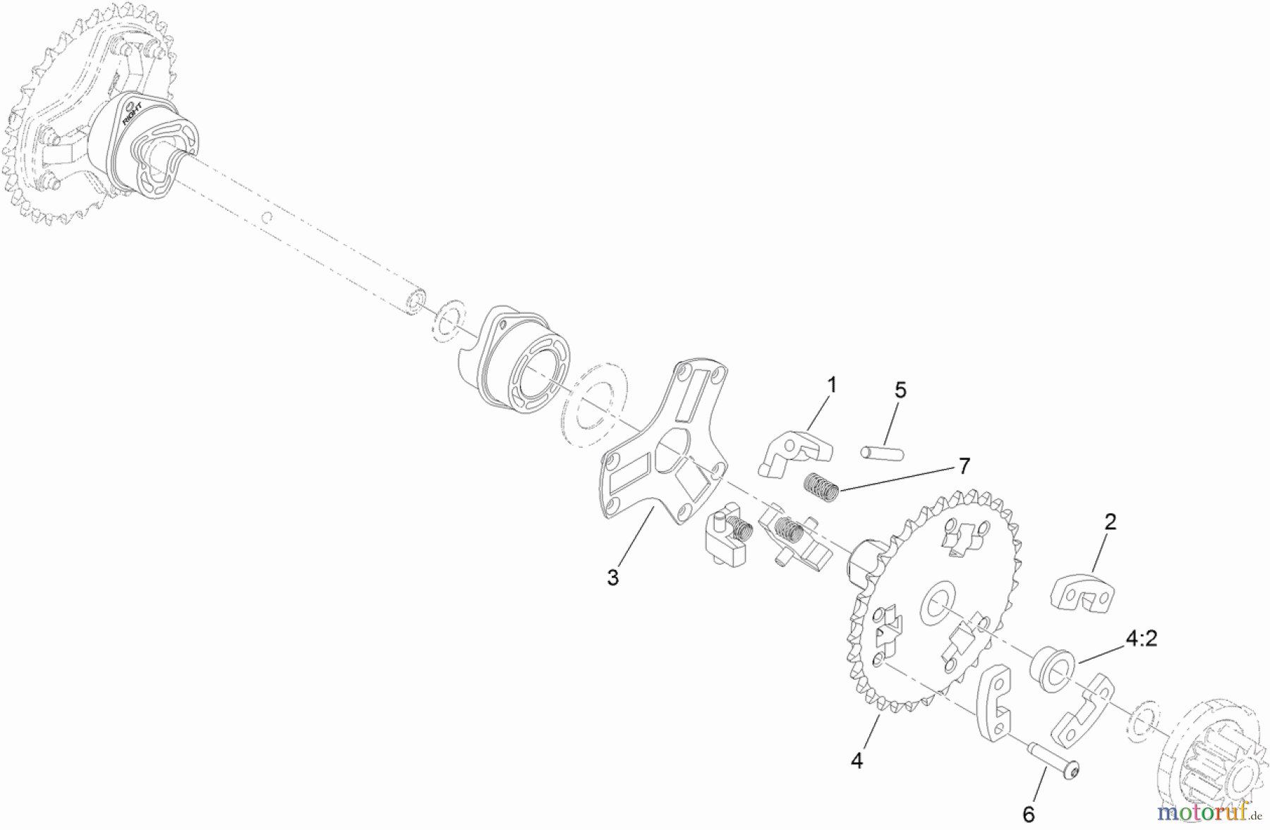  Toro Neu Snow Blowers/Snow Throwers Seite 2 38664 (926 OXE) - Toro Power Max Heavy Duty 926 OXE Snowthrower, 2013 (SN 313000001-312999999) WHEEL CLUTCH SPROCKET ASSEMBLY