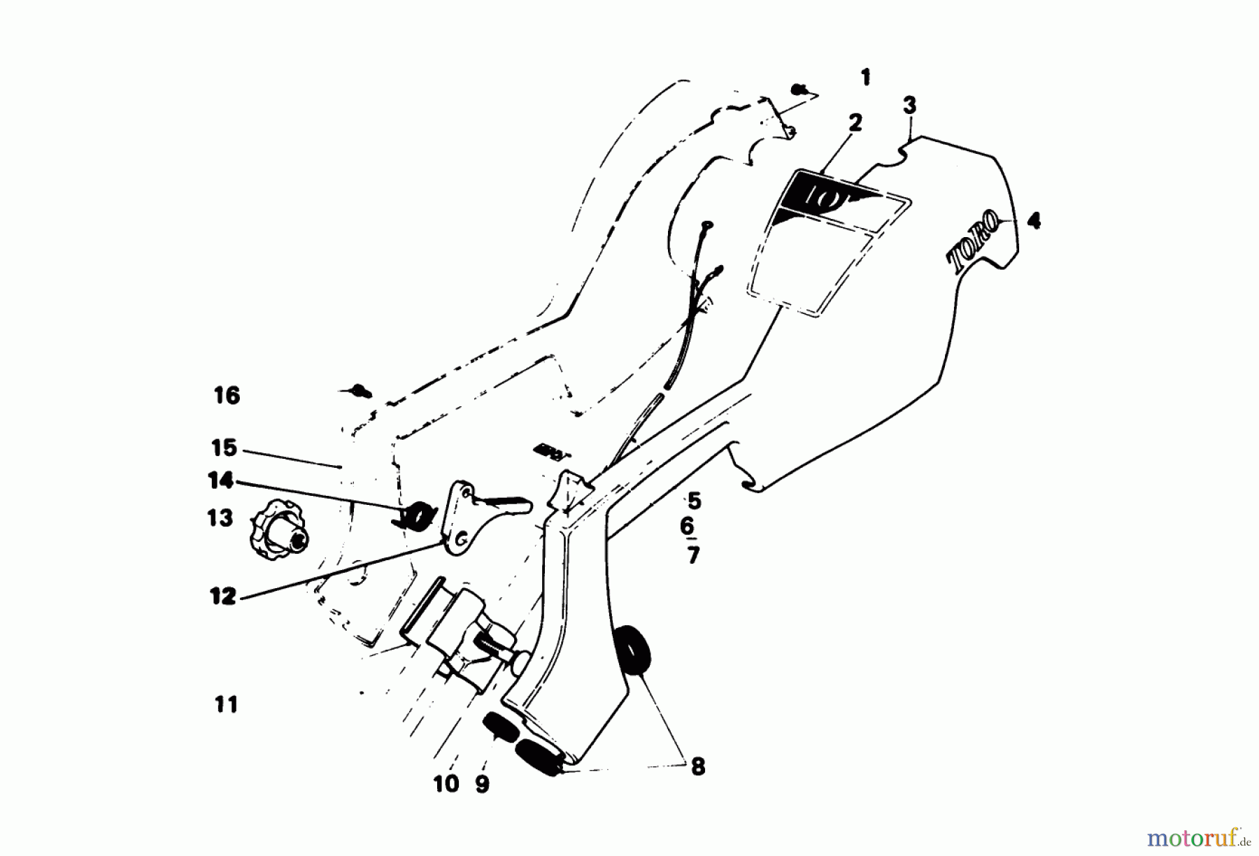  Toro Neu Trimmers, String/Brush 51625 - Toro Gas Trimmer/Weeder, 1979 (9000001-9999999) SHROUD ASSEMBLY