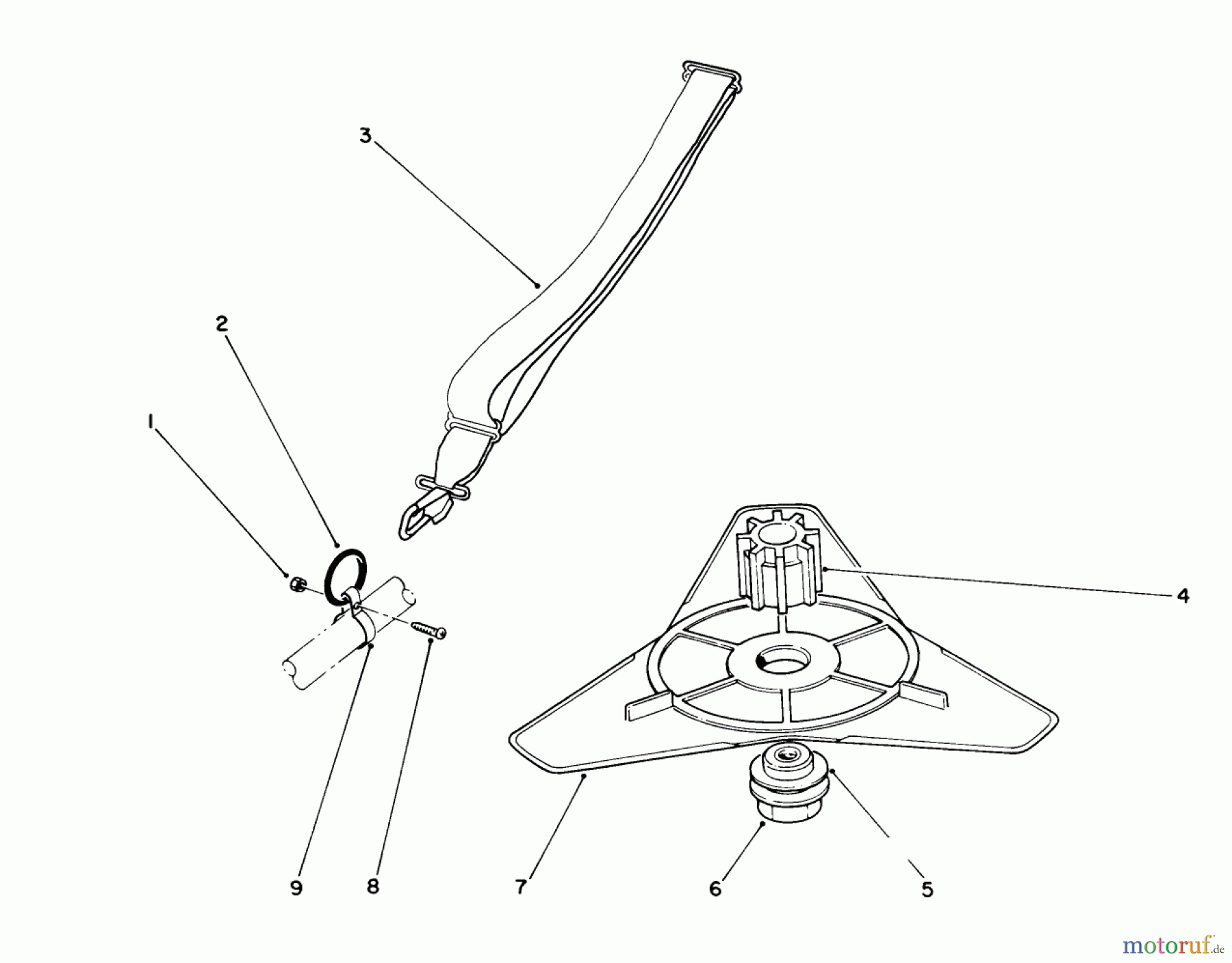  Toro Neu Trimmers, String/Brush 51637 (TC 2010) - Toro TC 2010 Gas Trimmer, 1991 (1000001-1999999) FLEX BLADE/HARNESS KIT (OPTIONAL)