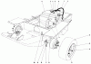 Mähdecks 30562 - Toro 62" Side Discharge Mower, GM 200 Series (SN: 30001 - 39999) (1983) Pièces détachées GAS TANK AND AXLE ASSEMBLY