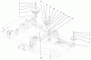 Mähdecks 30162 - Toro 62" Side Discharge Mower (SN: 990001 - 999999) (1999) Pièces détachées PULLEYS AND IDLER ASSEMBLY