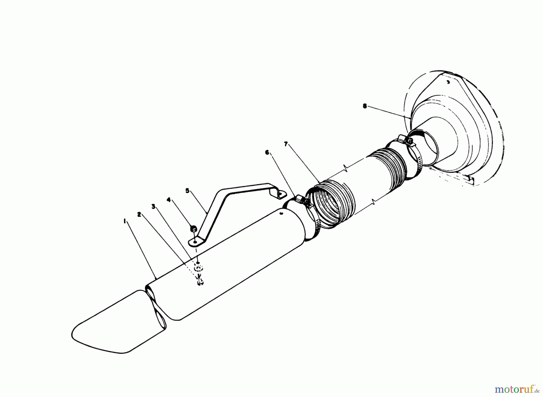  Laubbläser / Laubsauger 62912 - Toro 5 hp Lawn Vacuum (SN: 2000001 - 2999999) (1982) VACUUM HOSE KIT (MODEL 59085)