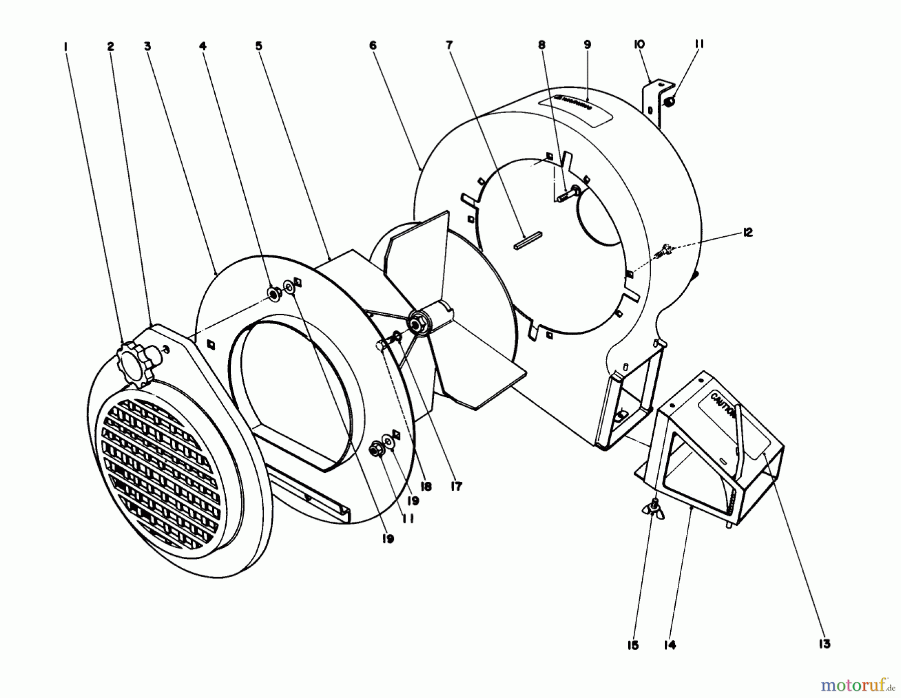  Laubbläser / Laubsauger 62933 - Toro 5 hp Lawn Blower (SN: 5000001 - 5999999) (1985) BLOWER ASSEMBLY