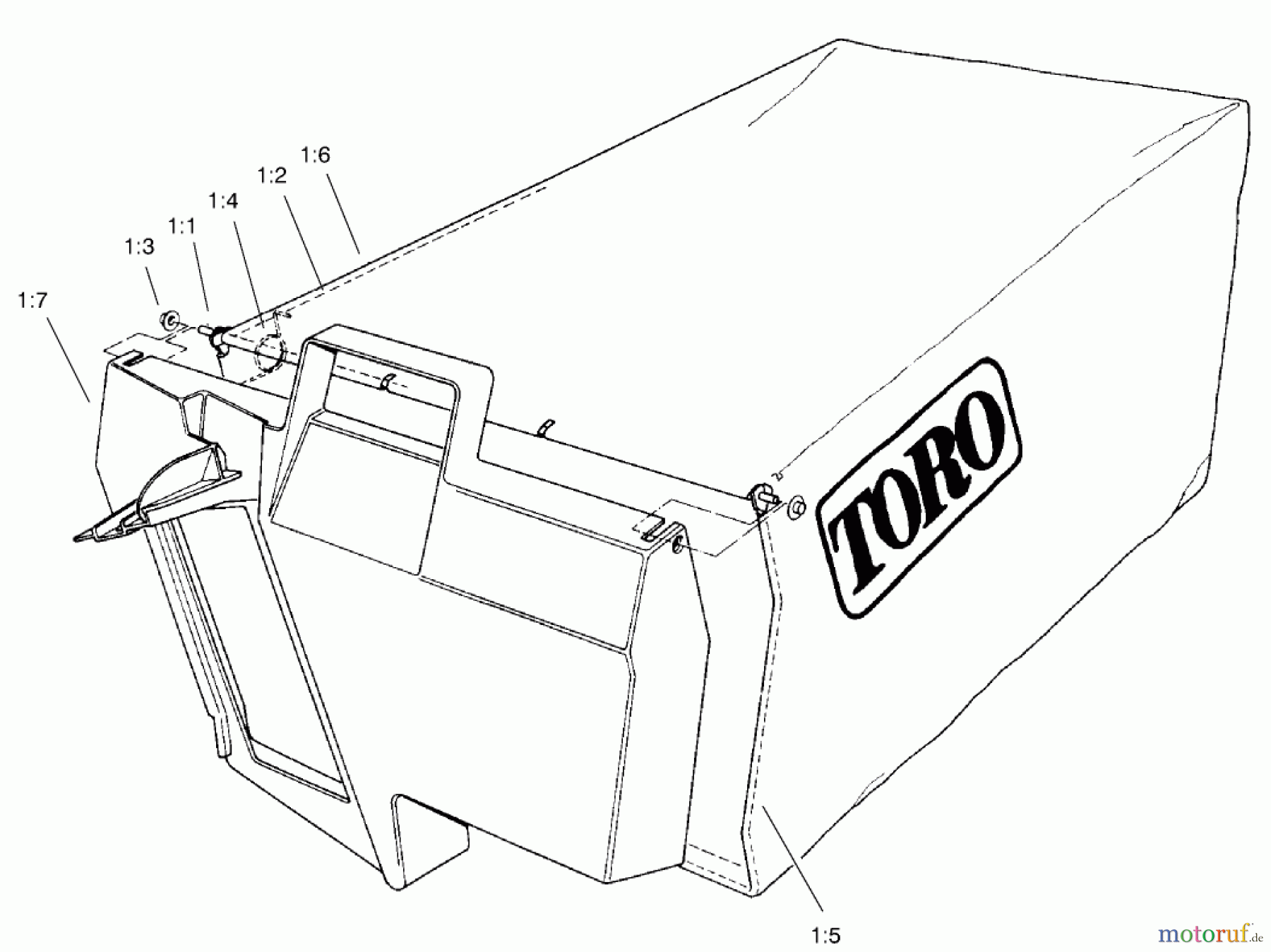  Rasenmäher 22161 - Toro Recycler Mower (SN: 200000001 - 200999999) (2000) GRASS BAGGING ASSEMBLY