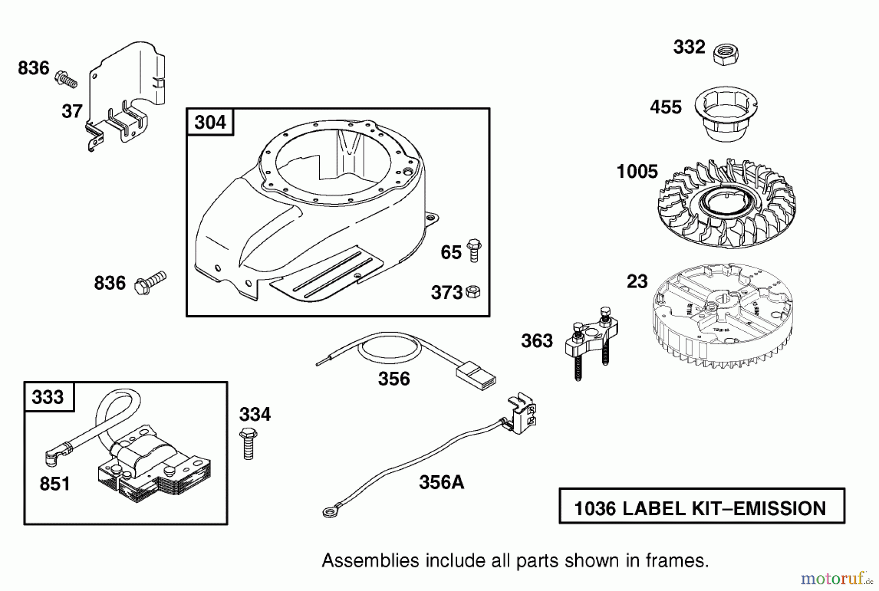  Rasenmäher 22162 - Toro Recycler Mower (SN: 210000001 - 210999999) (2001) FLYWHEEL AND BLOWER HOUSING ASSEMBLY