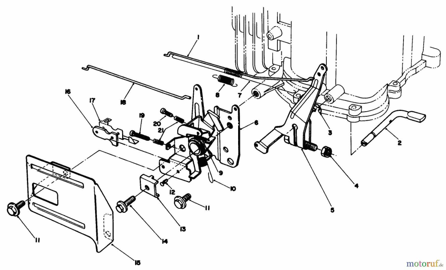  Rasenmäher 22510 - Toro Walk-Behind Mower (SN: 8000001 - 8999999) (1988) GOVERNOR ASSEMBLY MODEL NO. VMH7