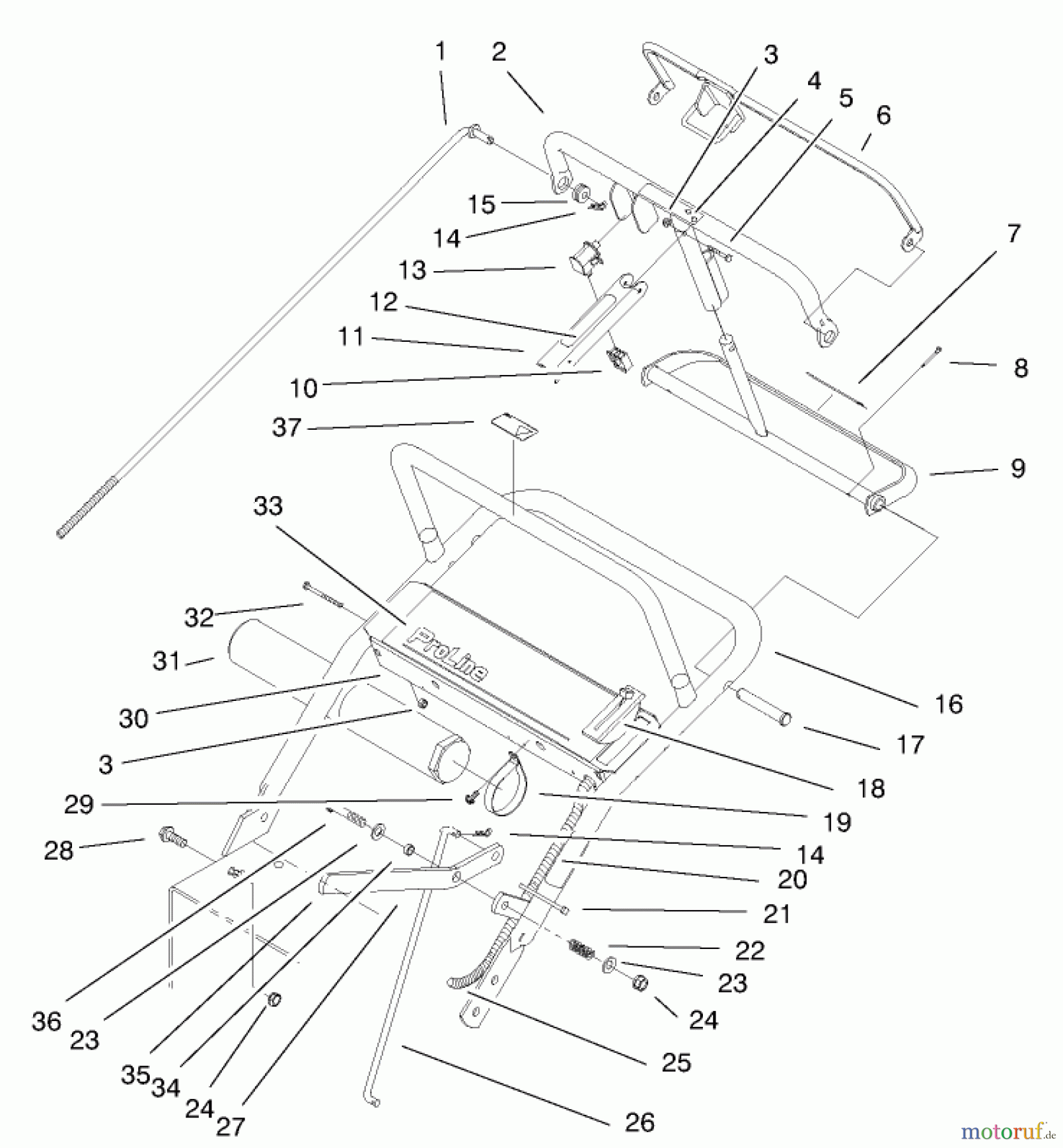  Rasenmäher für Großflächen 30164 - Toro Mid-Size ProLine Mower, Gear Drive, 10.5 hp, 32