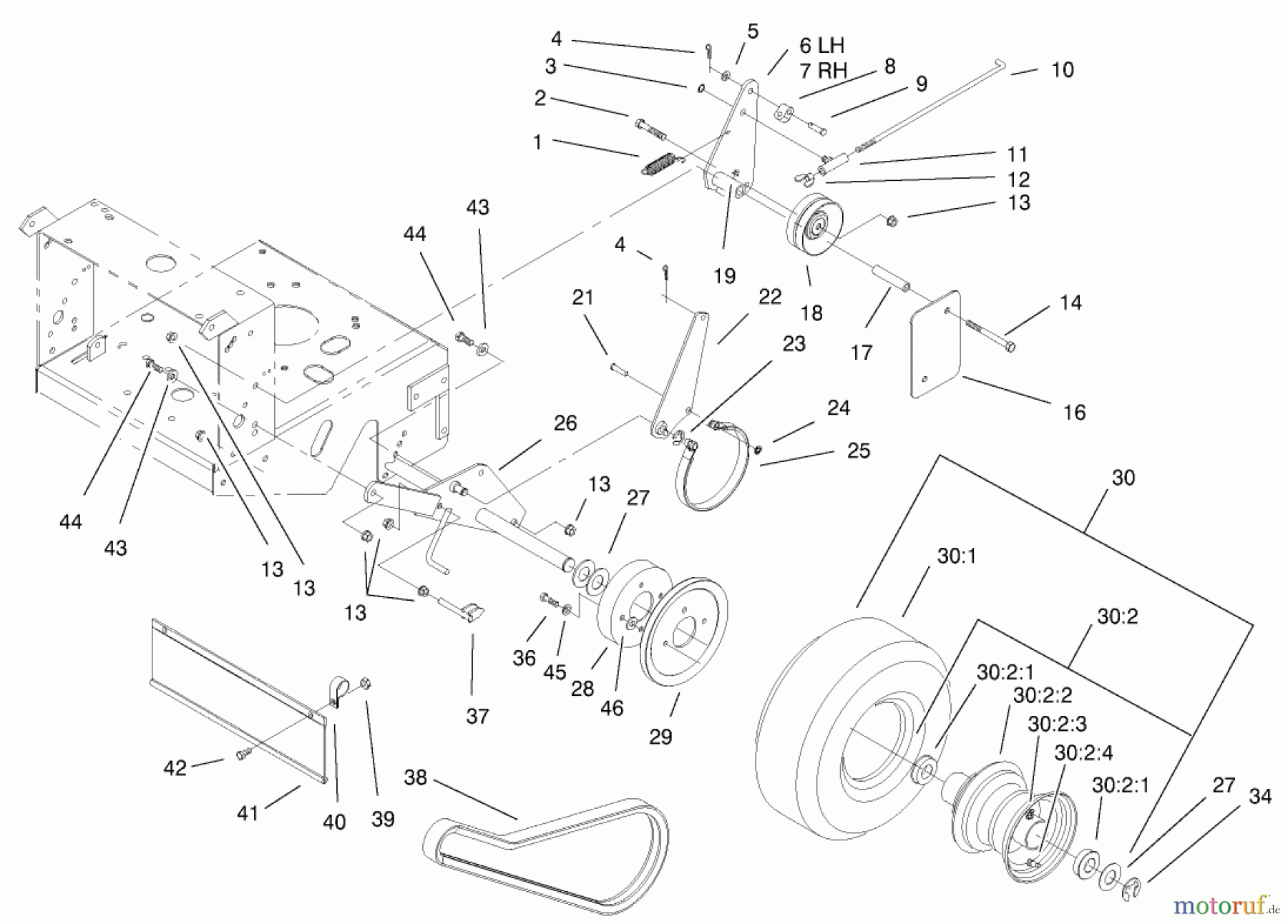  Rasenmäher für Großflächen 30171 - Toro Mid-Size ProLine Mower, Gear Drive, 12.5 hp, 32