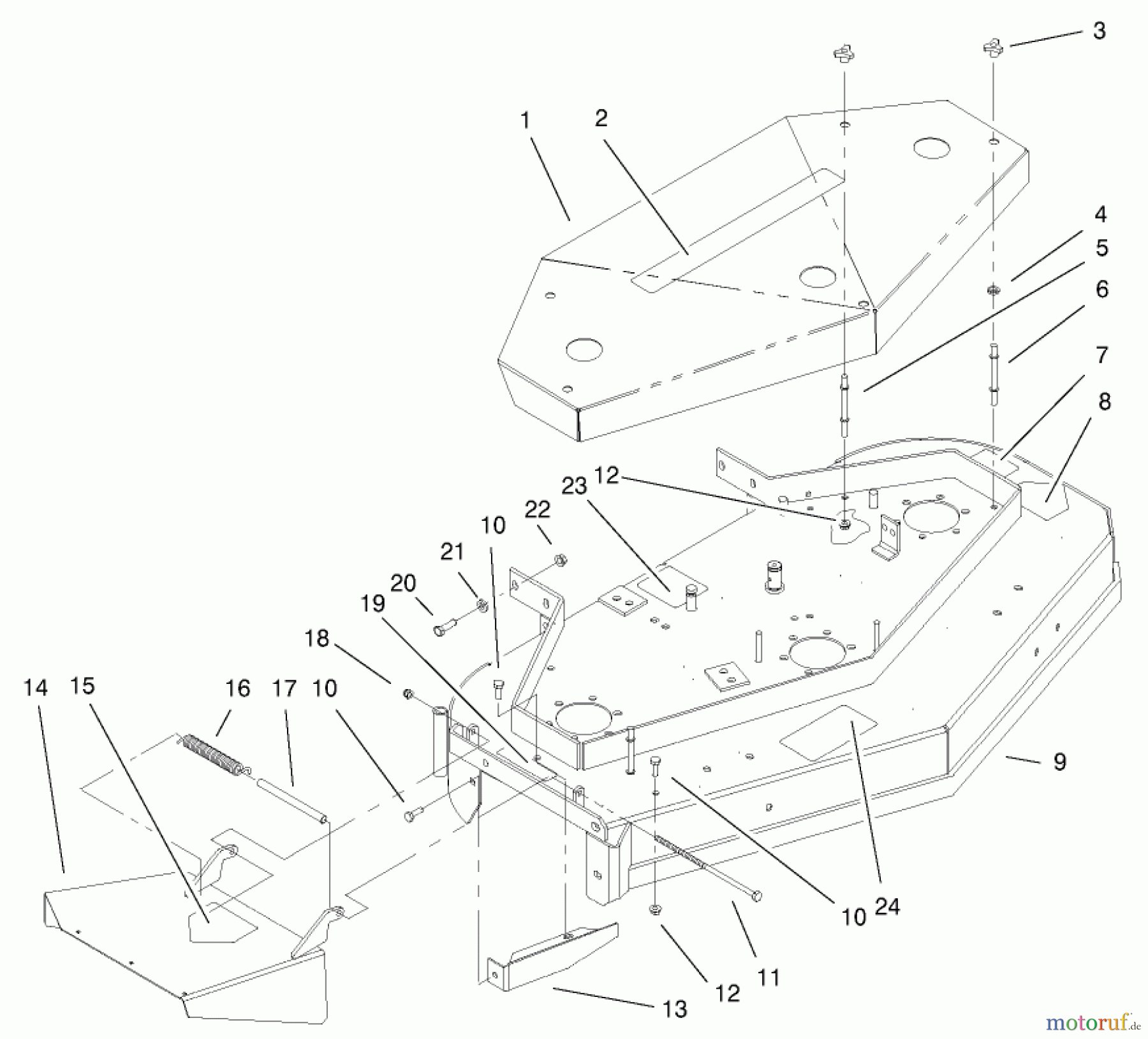  Rasenmäher für Großflächen 30196 - Toro Mid-Size ProLine Mower, Gear Drive, 14 hp, 48