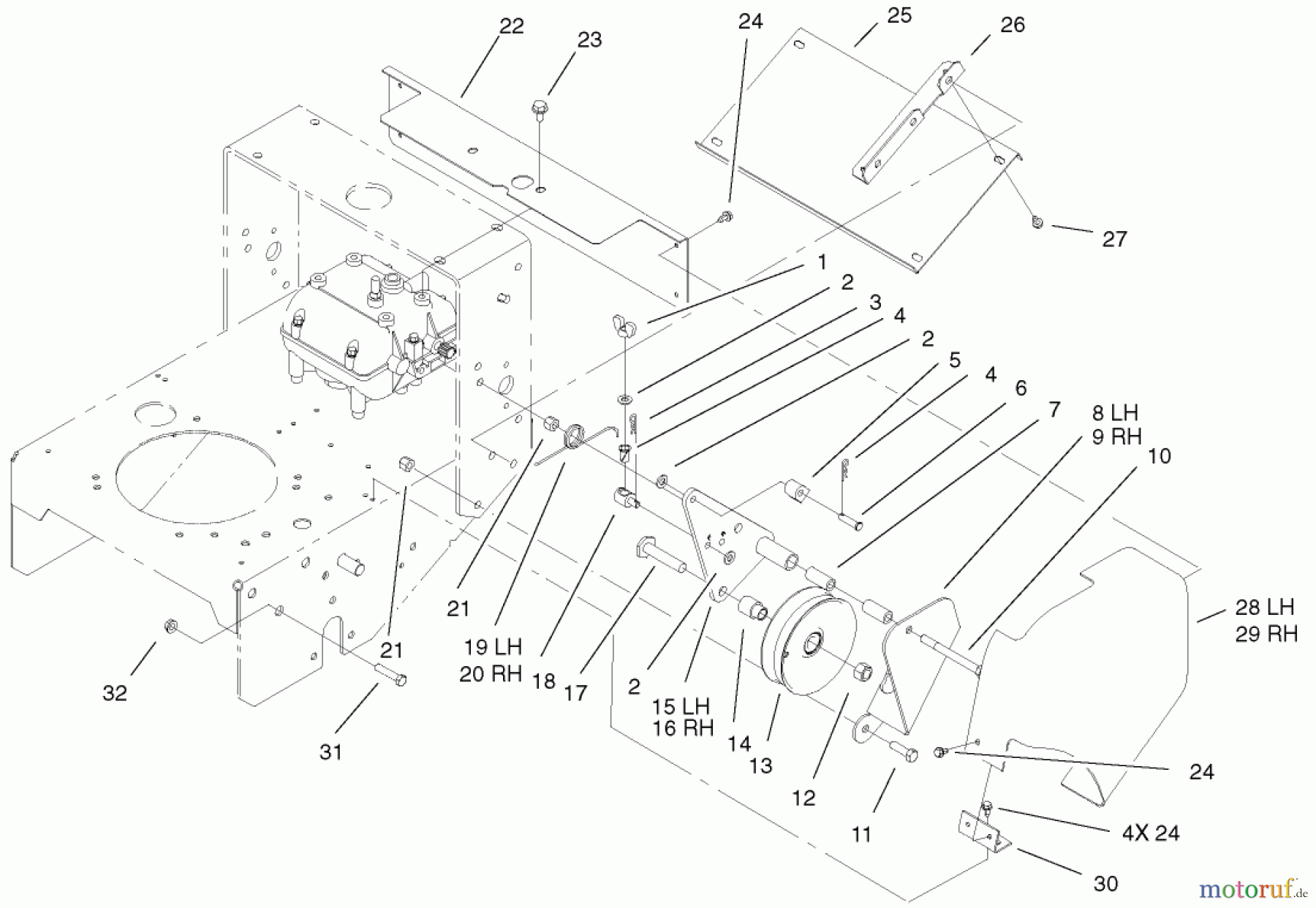  Rasenmäher für Großflächen 30250TE - Toro Mid-Size ProLine Mower, Gear Drive, 12.5 hp, 36