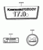 Rasenmäher für Großflächen 30260 - Toro Mid-Size ProLine Mower, Gear Drive, 17 hp, 52" Side Discharge Deck (SN: 210010001 - 210999999) (2001) Pièces détachées DECALS KAWASAKI FH500V-AS25