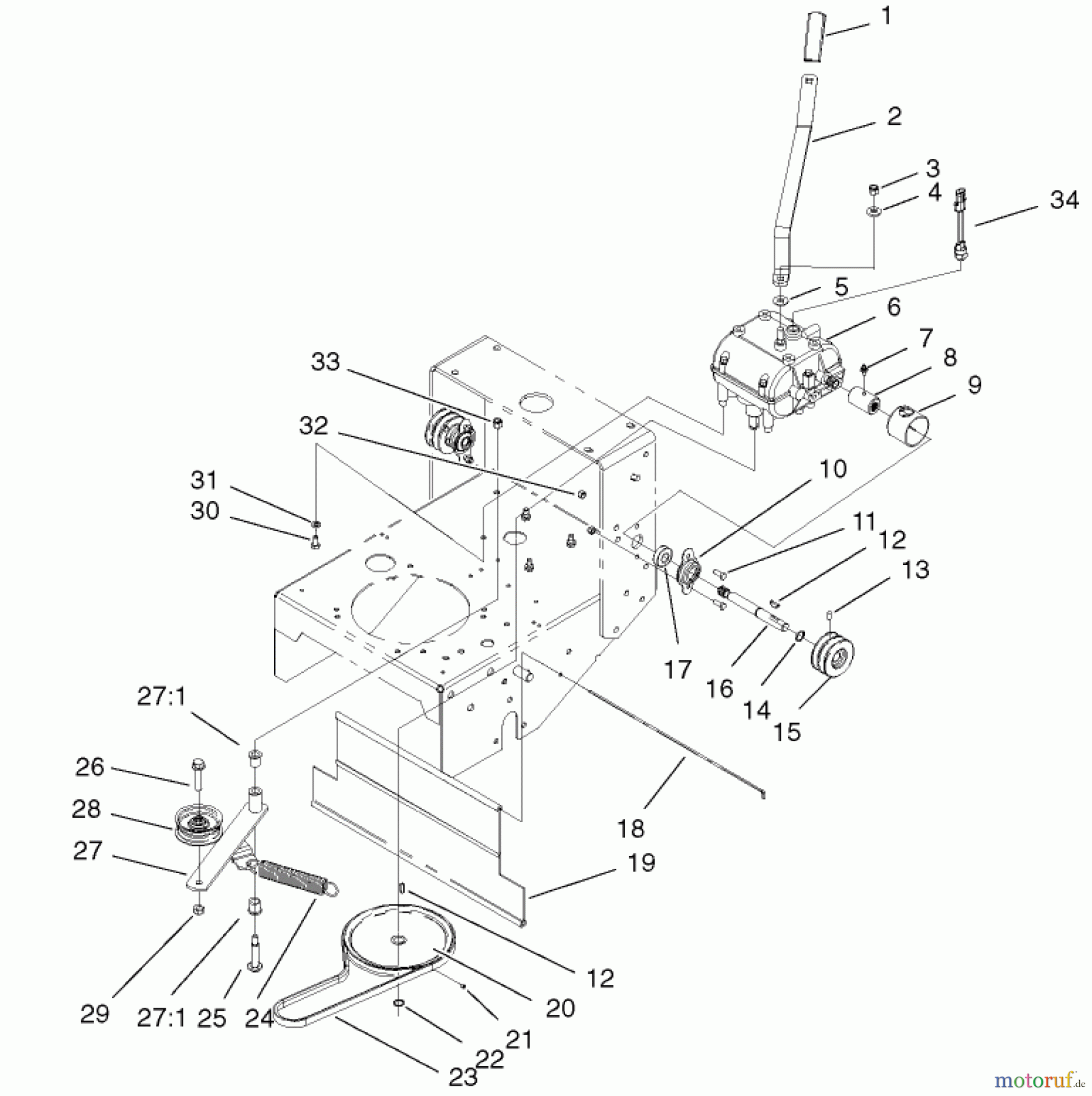  Rasenmäher für Großflächen 30332 - Toro Mid-Size ProLine Mower, Gear Drive, 15 hp, 44