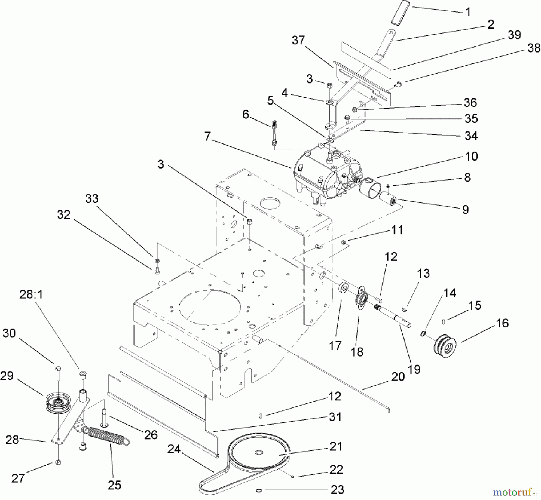  Rasenmäher für Großflächen 30438 - Toro Mid-Size ProLine Mower, Pistol Grip, Gear Drive, 17 HP, 52