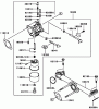 Rasenmäher für Großflächen 30518 - Toro Mid-Size ProLine Mower, Pistol Grip, Gear Drive, 13 HP, 32" Side Discharge Deck (SN: 250000001 - 250999999) (2005) Pièces détachées CARBURETOR ASSEMBLY KAWASAKI FH381V-AS25
