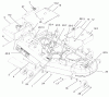 Zerto-Turn Mäher 74178 (Z150) - Toro Z Master Mower, 52" SFS Side Discharge Deck (SN: 210000001 - 210999999) (2001) Pièces détachées 52" DECK ASSEMBLY