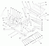 Zerto-Turn Mäher 74203 (Z255) - Toro Z Master Mower, 62" SFS Side Discharge Deck (SN: 200000001 - 200999999) (2000) Pièces détachées FRONT FRAME ASSEMBLY