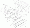 Zerto-Turn Mäher 74241 (Z286E) - Toro Z Master Mower, 72" SFS Side Discharge Deck (SN: 210000001 - 210999999) (2001) Pièces détachées FRONT FRAME ASSEMBLY