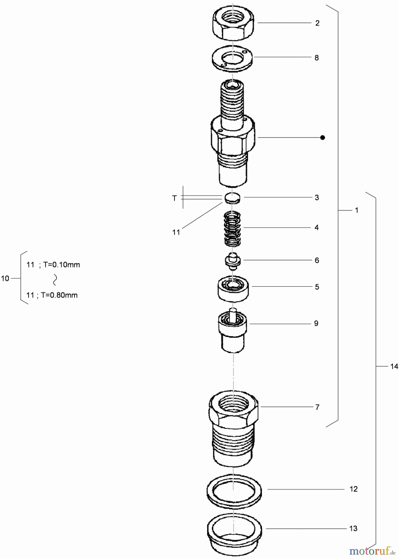  Zerto-Turn Mäher 74265TE (Z580-D) - Toro Z Master Mower, 152cm TURBO FORCE Side Discharge Deck (SN: 310000001 - 310999999) (2010) NOZZLE HOLDER ASSEMBLY