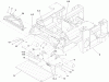 Zerto-Turn Mäher 74269 (Z590-D) - Toro Z Master Mower, 72" TURBO FORCE Side Discharge Deck (SN: 310000001 - 310999999) (2010) Pièces détachées ENGINE FRAME, CONSOLE AND FLOOR PAN ASSEMBLY