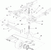 Zerto-Turn Mäher 74269TE (Z597-D) - Toro Z Master Mower, 182cm TURBO FORCE Side Discharge Deck (SN: 260000001 - 260999999) (2006) Pièces détachées CASTER AND Z STAND ASSEMBLY