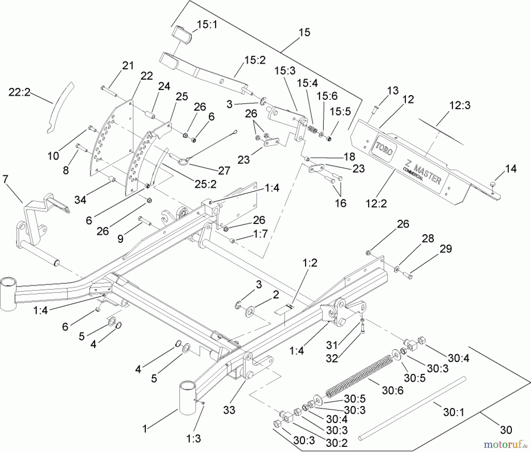  Zerto-Turn Mäher 74274 (Z595-D) - Toro Z Master Mower, 72