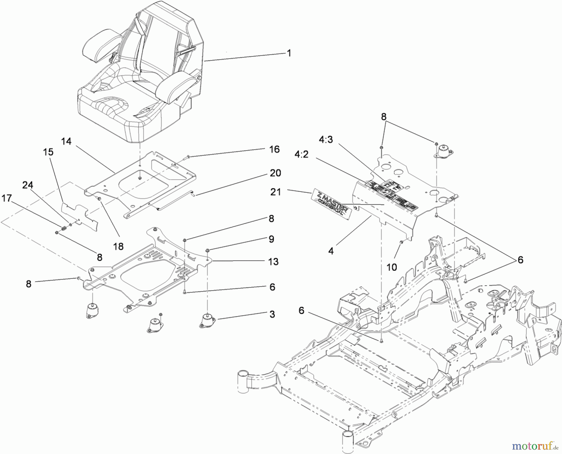  Zerto-Turn Mäher 74927 - Toro Z Master G3 Riding Mower, 72