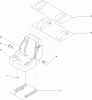 Zerto-Turn Mäher 74937 - Toro Z Master G3 Riding Mower, 72" TURBO FORCE Side Discharge Deck (SN: 310000001 - 310999999) (2010) Pièces détachées SEAT ASSEMBLY NO. 116-0035